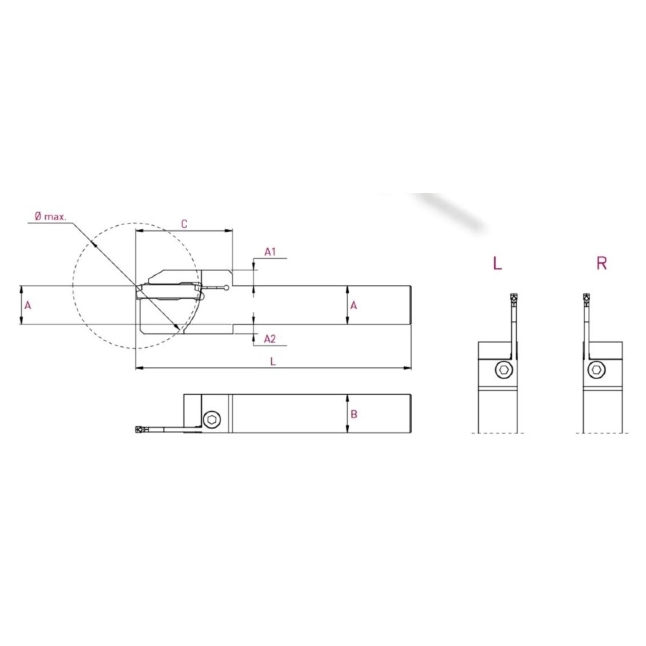 Nóż tokarski składany CUT16-H1010R
