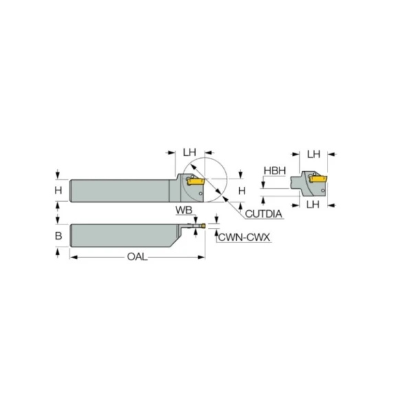 Nóż tokarski składany DGTR 2525-3